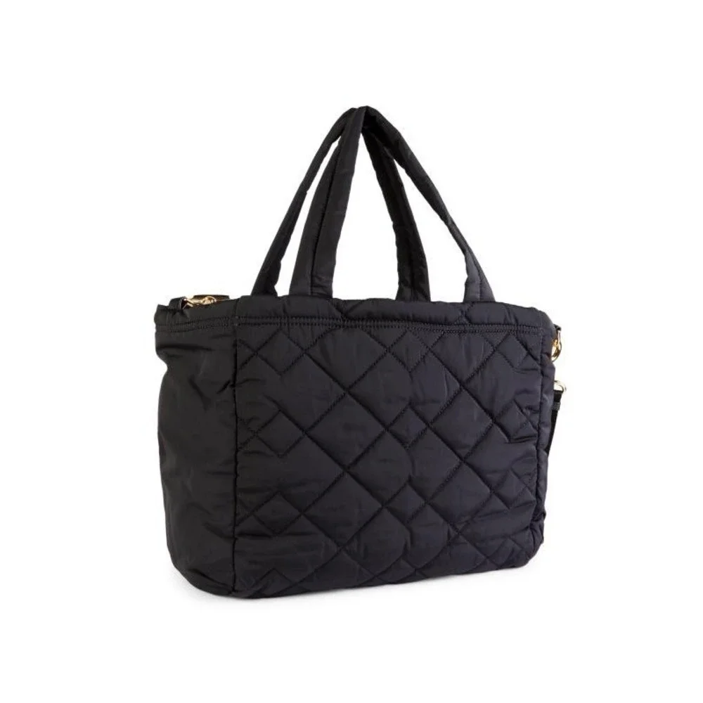 Marc Jacobs Quilted Nylon Baby Diaper Bag Black Gold Hardware $310 Retail READ